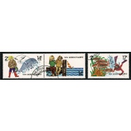 New Zealand. 1980 Health Stamps . Fishing. Fine Used set of 3 values. Philatelic Bureau Cancel. SG 1225-1227.