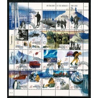 2001 Centenary of Antarctic Exploration se-tenant sheet of 20. CTO