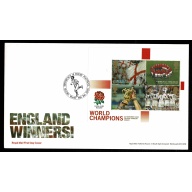 2003 Rugby World Cup Victory. Rugby, Birthplace of Rugby Handstamp 19th December 2003