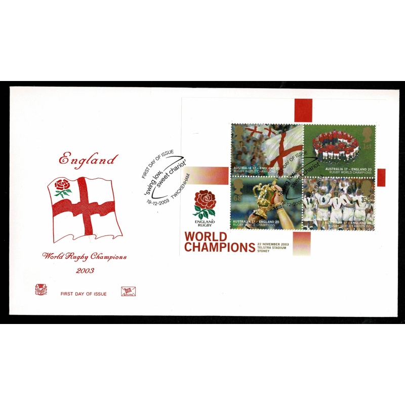 2003 Rugby World Cup Victory. Twickenham Handstamp 19th December 2003