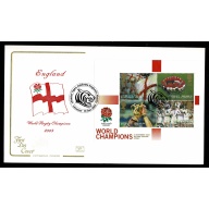 2003 Rugby World Cup Victory. Leicester Tigers Celebrate Handstamp 19th December 2003