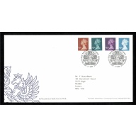 2003 £1.50, £2, £3, £5 small format High Values (Iriodin Imk). Tallents House  FDI Handstamp. 1st July 2003