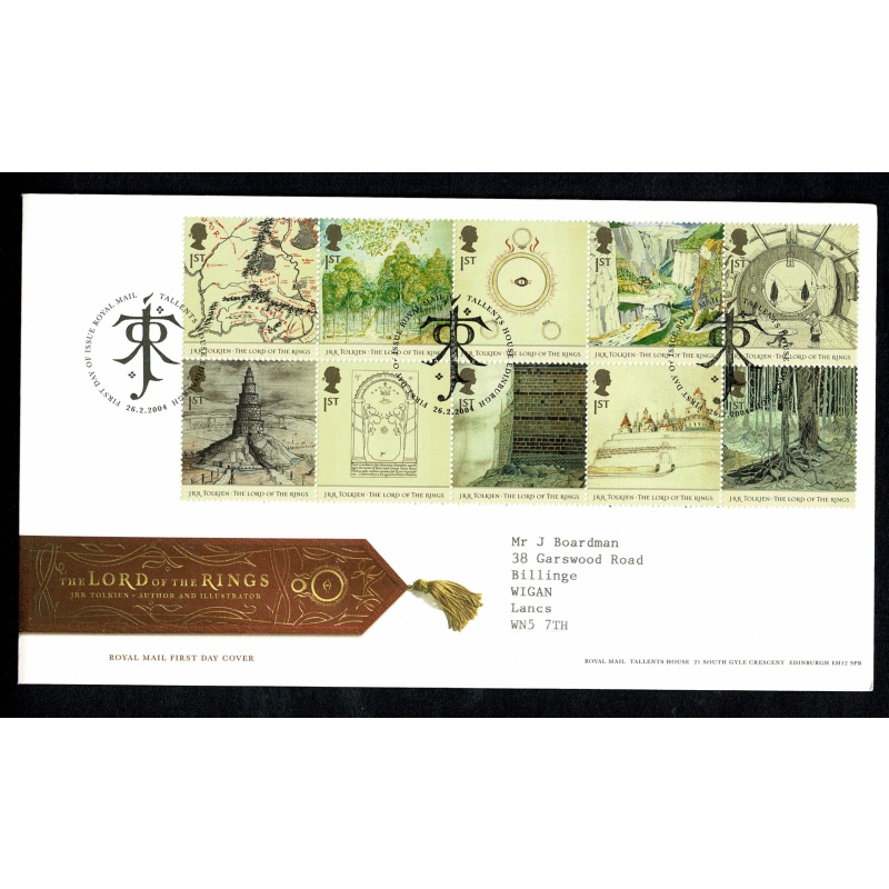 2004 Lord of The Rings. Tallents House FDI Handstamp 26th February 2004