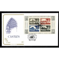 2005 Castles Miniature Sheet. Cotswold FDC. Edinburgh Special Handstamp.