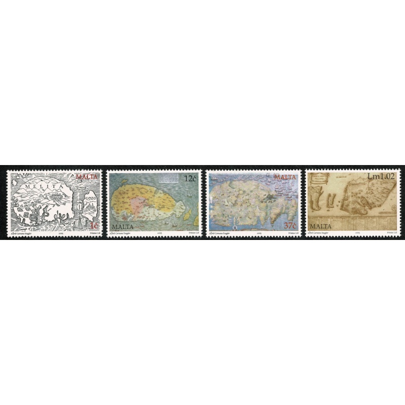 Malta. 2005. Old Maps. Set of 4 values. Unmounted Mint. SG 1401-1404