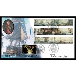 2005 Trafalgar. Limited Edition 207 of 250 FDC signed by Captain of The Victory