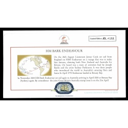 2005 World Heritage. Limited Edition 53 of 100 FDC. Captain Cook Special Handstamp