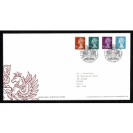 Pair of covers. 2005 Security issues Small format High values, 2nd small, 2nd large, 1st small, 1st large, 50p, £1. Tallents House FDI Handstamp.  17th February 2009