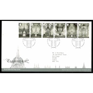 Pair of Covers. 2008 Cathedrals. Set of 6 values & Miniature Sheet. Tallents House FDI Handstamp 13th May 2008