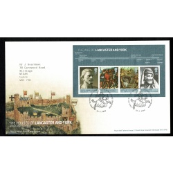 Pair of Covers. 2008 House of Lancaster & York. Set of 6 values & Miniature Sheet. Tallents House FDI Handstamp 28th February 2008