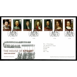 Pair of Covers. 2010 House of Stuart. Set of 7 values & Miniature Sheet. Tallents House FDI Handstamp 15th June 2010