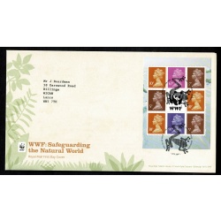 3 Covers. 2011 50th Anniversary of WWF. Set of 10 values,  Miniature Sheet & Prestige Book s/t pane. Tallents House FDI Handstamp. 22nd March 2011