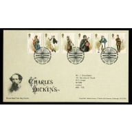 Pair of Covers. 2012 Dickens Birth Bicentenary. Set of 6 values & Miniature Sheet. Tallents House FDI Handstamp. 19th June 2012