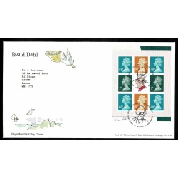 3 Covers. 2012 Roald Dahl. Set of 6 values,  Miniature Sheet & Prestige Book s/t pane. Tallents House FDI Handstamp. 10th January 2012