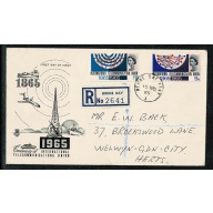 1965 I.T.U. (ord). Illustrated FDC with hand written address cancelled on First Day of Issue