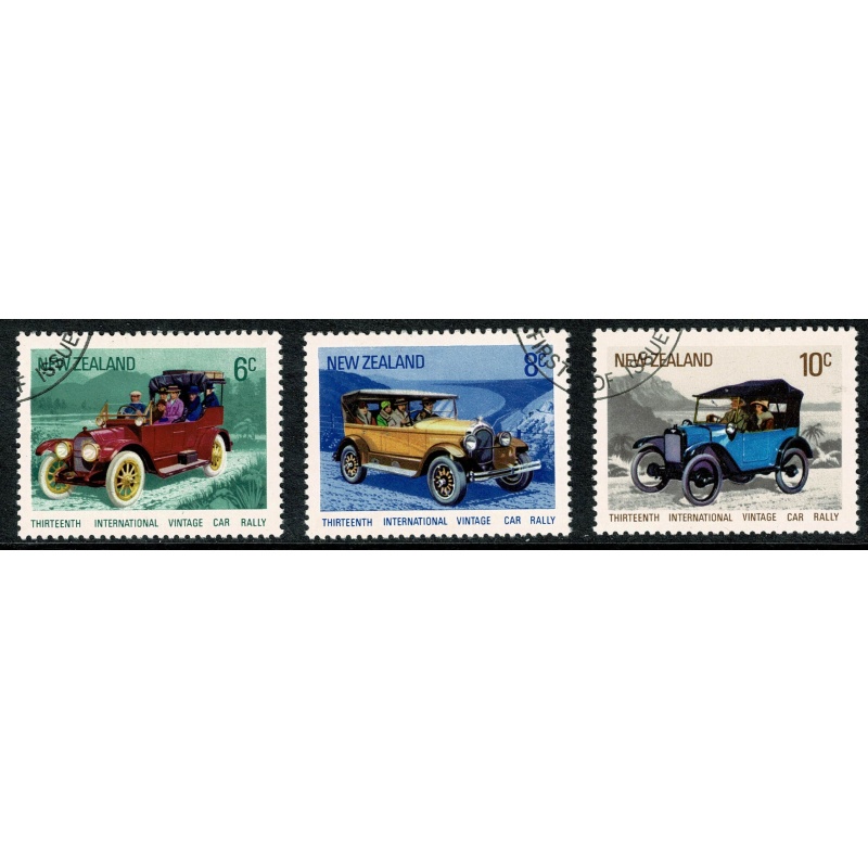 New Zealand. 1972 Vintage Car Rally. Set of 6 values. Fine used. SG 972-977