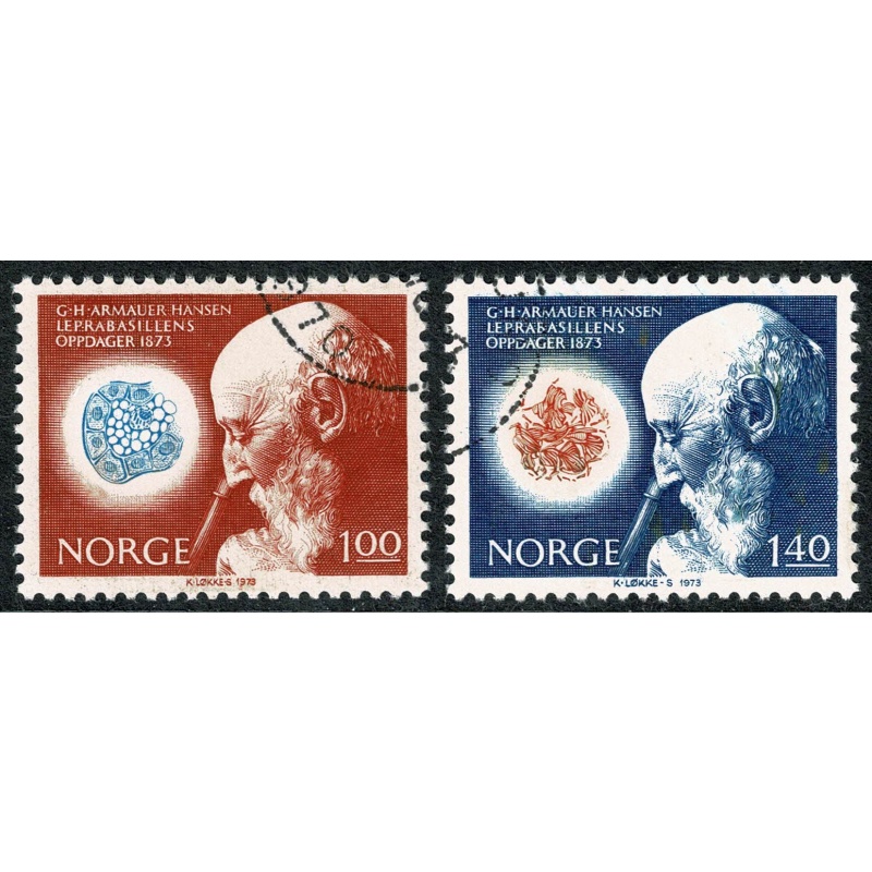 1973 Hansen & Leprosy Centenary. Set of 2 values. Fine Used. SG 696-697