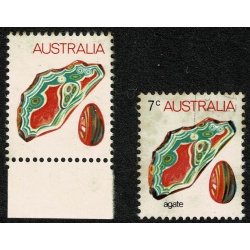 Australia. 1973 7c "Agate". ERROR MISSING BLACK. SG 550a