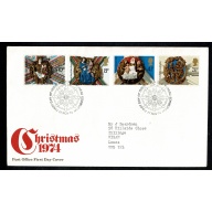 1974 Christmas. Philatelic Bureau FDI Handstamp. 27th November 1974