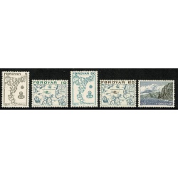 Faroes. 1975 Maps & Views. Set of 14 values. Unmounted Mint. SG 6-19