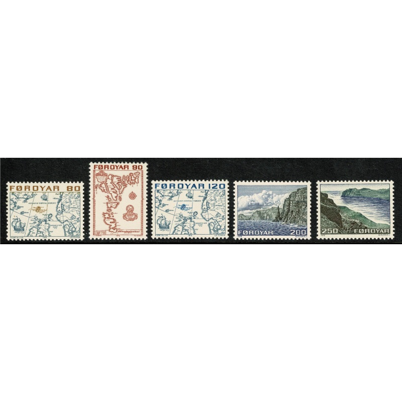 Faroes. 1975 Maps & Views. Set of 14 values. Unmounted Mint. SG 6-19