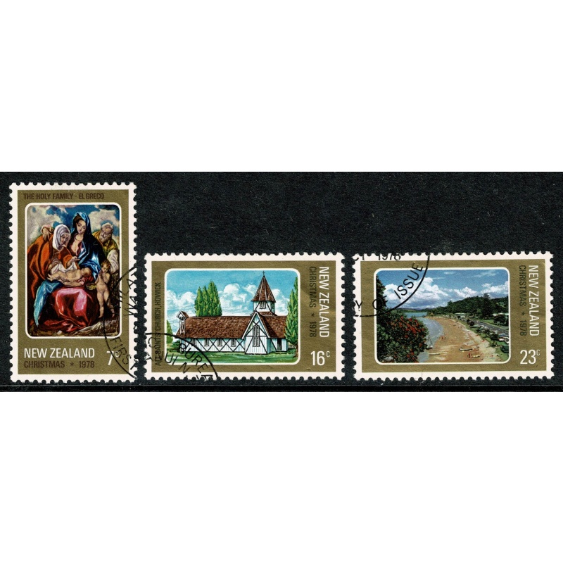 New Zealand. 1978 Christmas. Fine used set of 3 values. Philatelic Bureau cancel. SG 1182-1184