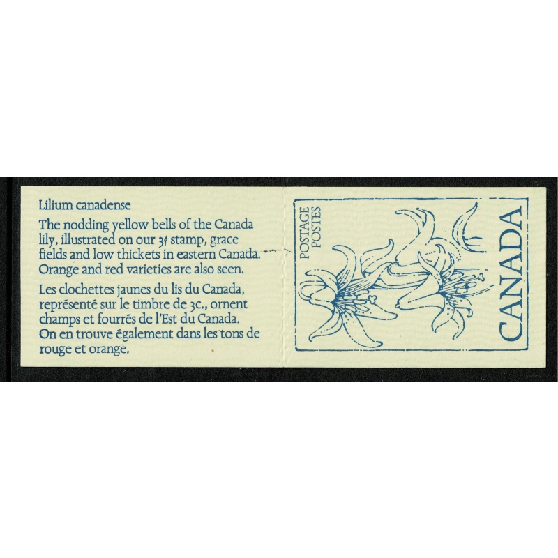 1979 50c Flowers & Trees Blue on cream covers. SB86. "Canada Lily"