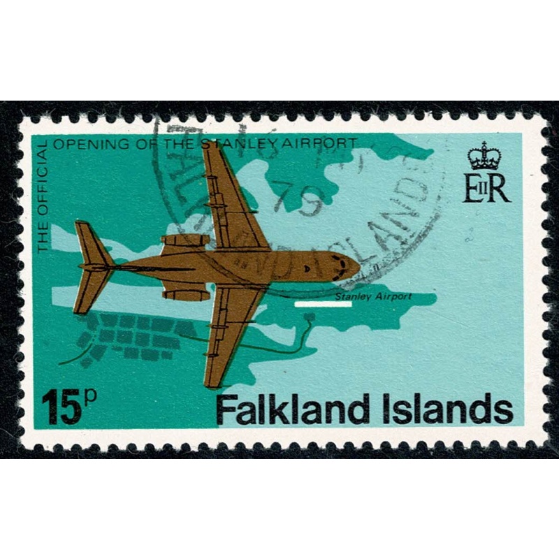 Falkland Islands. 1979 Opening of Stanley Airport 15p Fine Used. SG 362