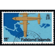 Falkland Islands. 1979 Opening of Stanley Airport 11p Fine Used. SG 361