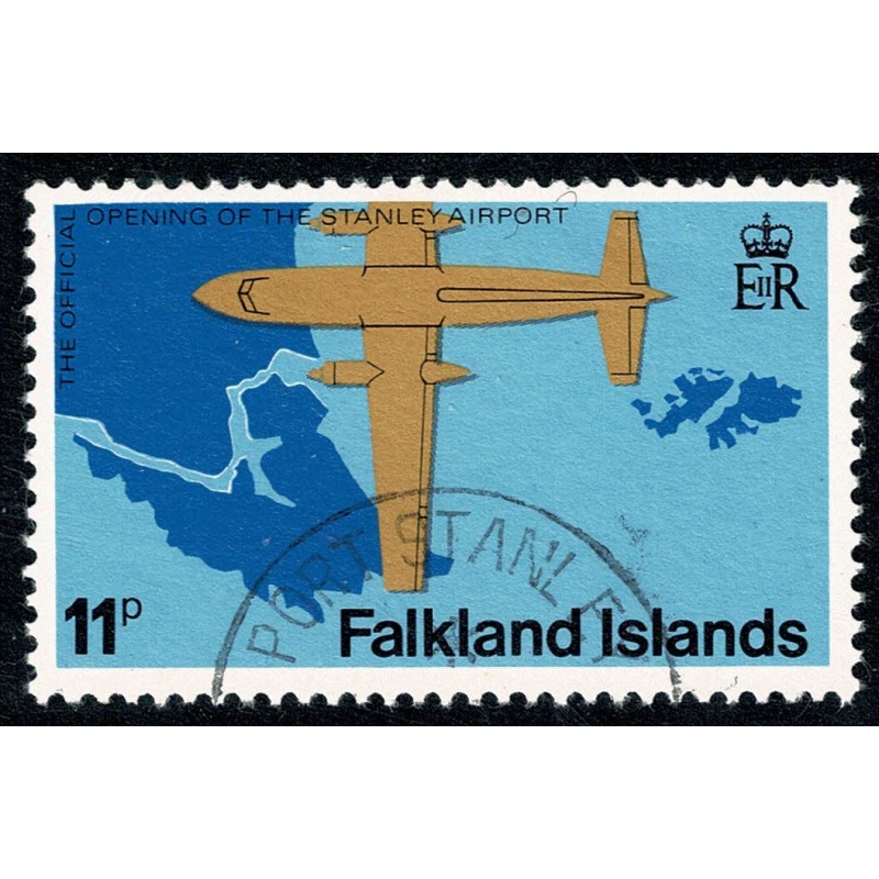 Falkland Islands. 1979 Opening of Stanley Airport 11p Fine Used. SG 361