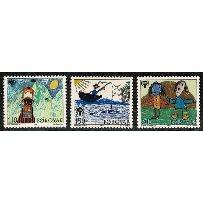 Faroes. 1979 Year of The Child. Set of 3 values. Unmounted Mint. SG 44-46