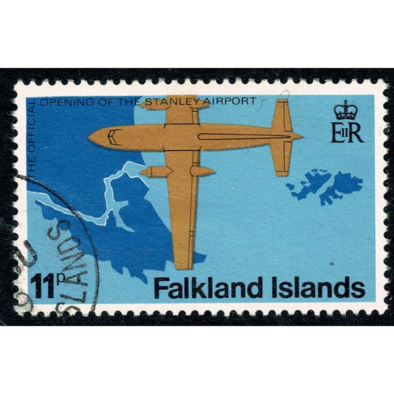 Falkland Islands. 1979 Opening of Stanley Airport 11p Fine Used. SG 361