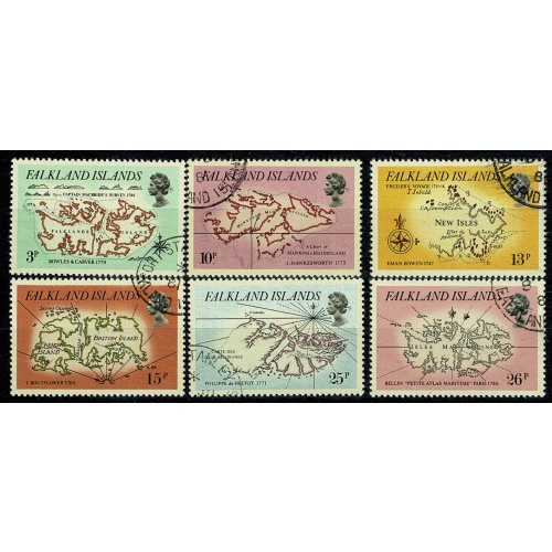 Falkland Islands. 1981 Early Maps issue. Set of 6 VFU. SG 396-401
