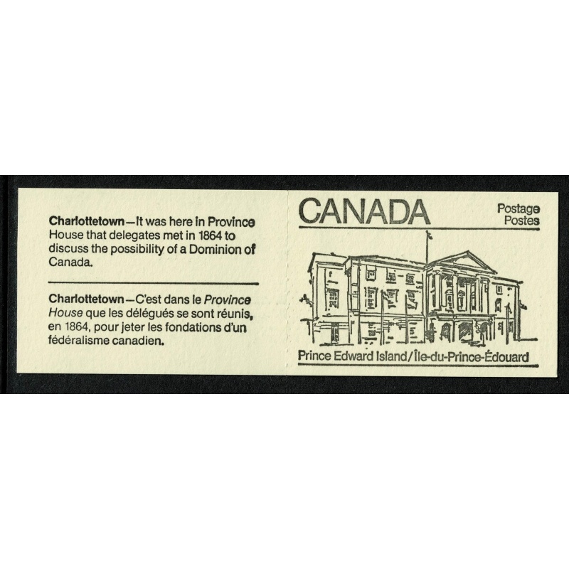 1982 50c Provincial Legislature Buildings. Set of 10 booklets. Black on cream covers. SB89