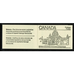 1982 50c Provincial Legislature Buildings. Set of 10 booklets. Black on cream covers. SB89