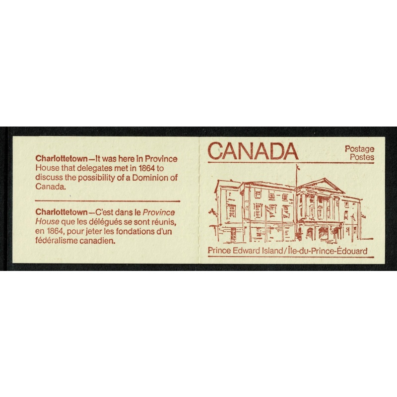 1983 50c Provincial Legislature Buildings. Set of 10 booklets. Indian red on cream covers. SB91