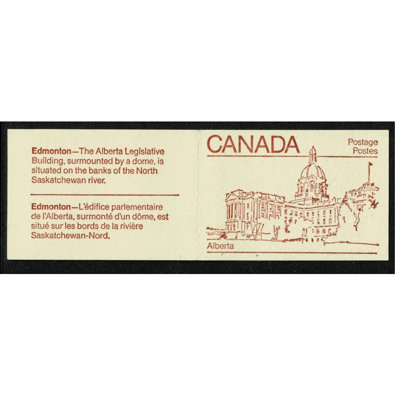 1983 50c Provincial Legislature Buildings. Set of 10 booklets. Indian red on cream covers. SB91