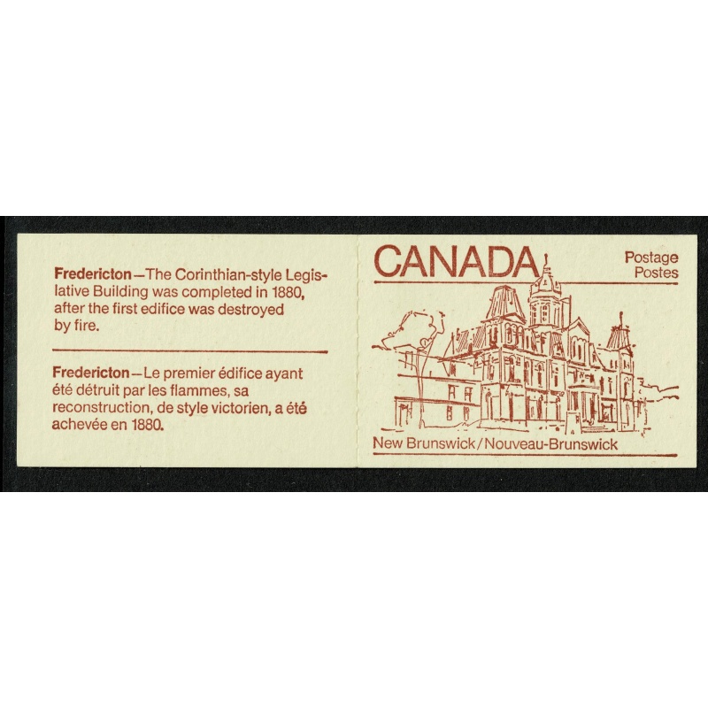 1983 50c Provincial Legislature Buildings. Set of 10 booklets. Indian red on cream covers. SB91