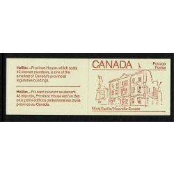 1983 50c Provincial Legislature Buildings. Set of 10 booklets. Indian red on cream covers. SB91