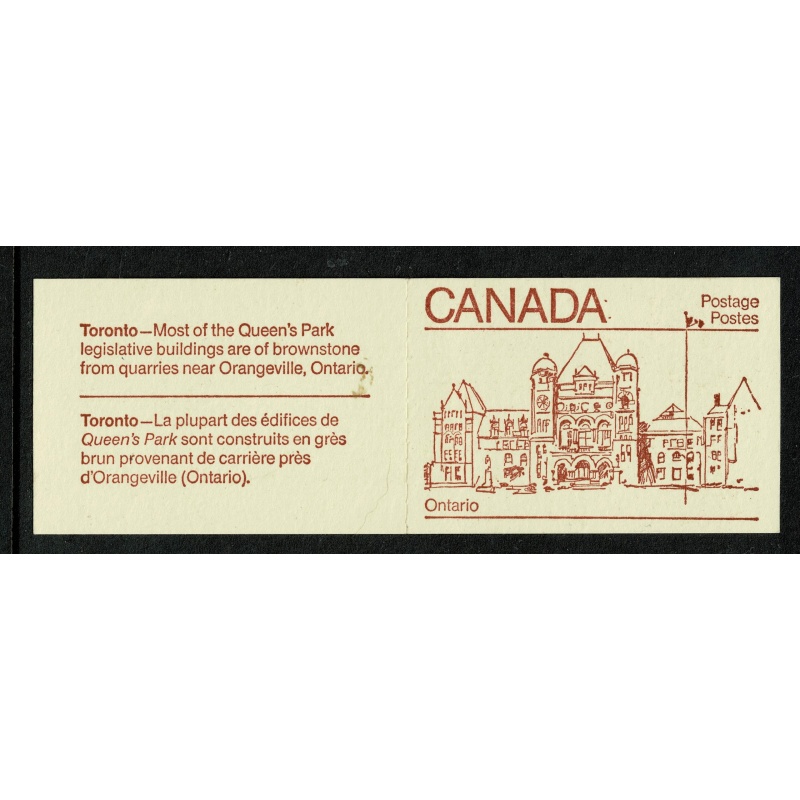 1983 50c Provincial Legislature Buildings. Set of 10 booklets. Indian red on cream covers. SB91