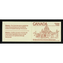 1983 50c Provincial Legislature Buildings. Set of 10 booklets. Indian red on cream covers. SB91