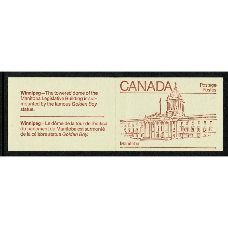 1983 50c Provincial Legislature Buildings. Set of 10 booklets. Indian red on cream covers. SB91