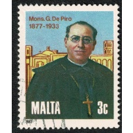 Malta. 1983 50th Death Anniv. Monsignor Giuseppe de Piro. 3c Fine used. SG 718