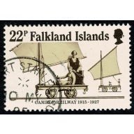 Falkland Islands. 1984 Anniv. Camber Railway 22p. Fine Used. SG 498