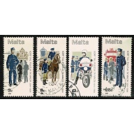 Malta. 1984 170th Anniversray Malta Police. Set of 4 values. Used. SG 738-741