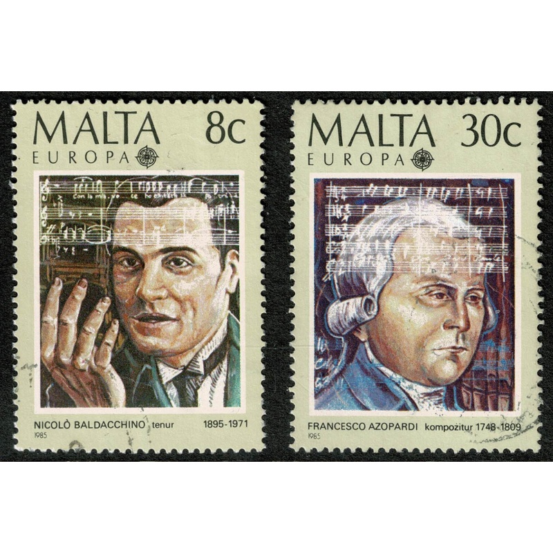 Malta. 1985 Europa. Music Year Set of 2 values. Used. SG 759-760