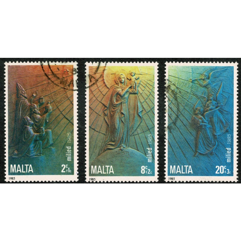 Malta. 1985 Christmas. Set of 3 values. Fine Used. SG 769-771