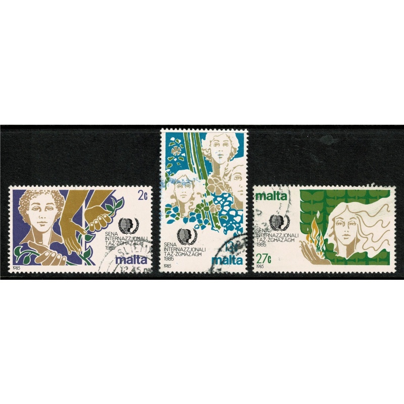 Malta. 1985 International Youth Year. Fine Used set of 3 values. SG 756-758