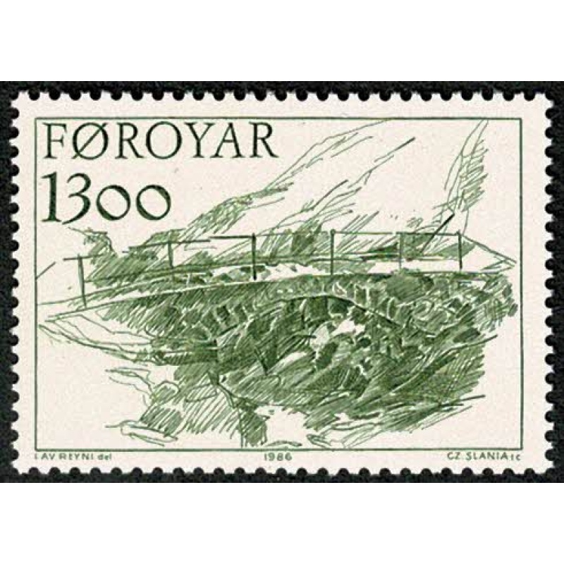 Faroes. 1986 Bridges 13k value. UM single. SG 139