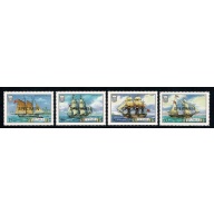 Tuvalu. 1986 Ships (3rd). Missionary Vessels. UM set 4 values. SG 377-380. SPECIMEN overprint